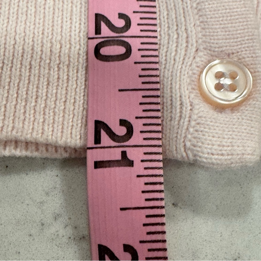 VINTAGE Crystal Kobe Pink Floral Embroidered Cardigan Sweater Buttons Women’s L - Picture 9 of 13